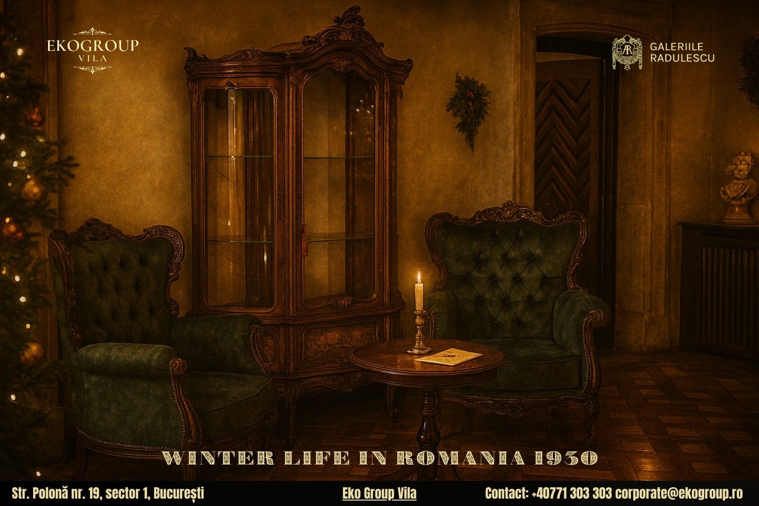 Crăciunul în România: farmecul sărbătorilor de iarnă în anii ’30 la Eko Group Vila