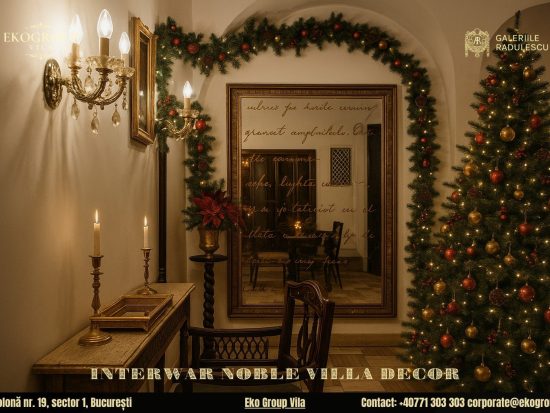Decoratiuni de Craciun în stil interbelic: Eleganța nobiliară dezvăluită la Eko Group Vila